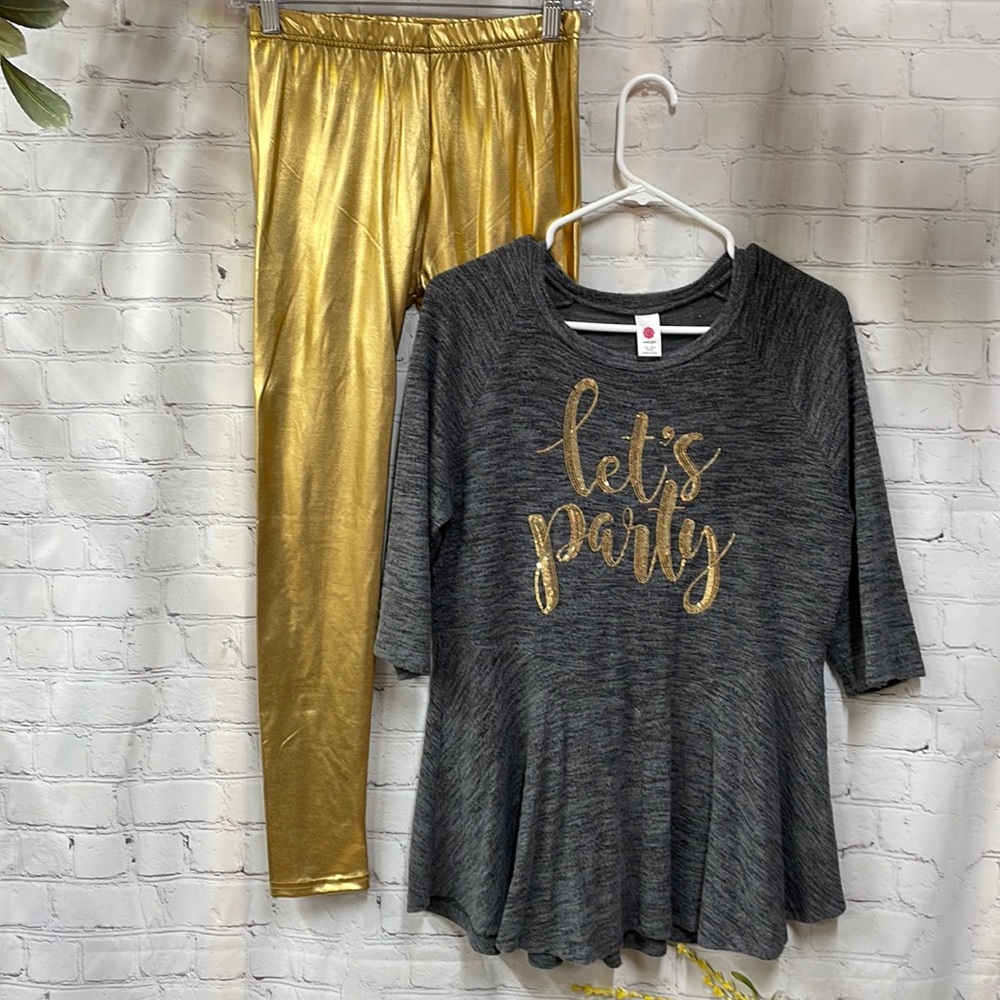 Total girl let’s party sequin XXL 20.5 plus shirt